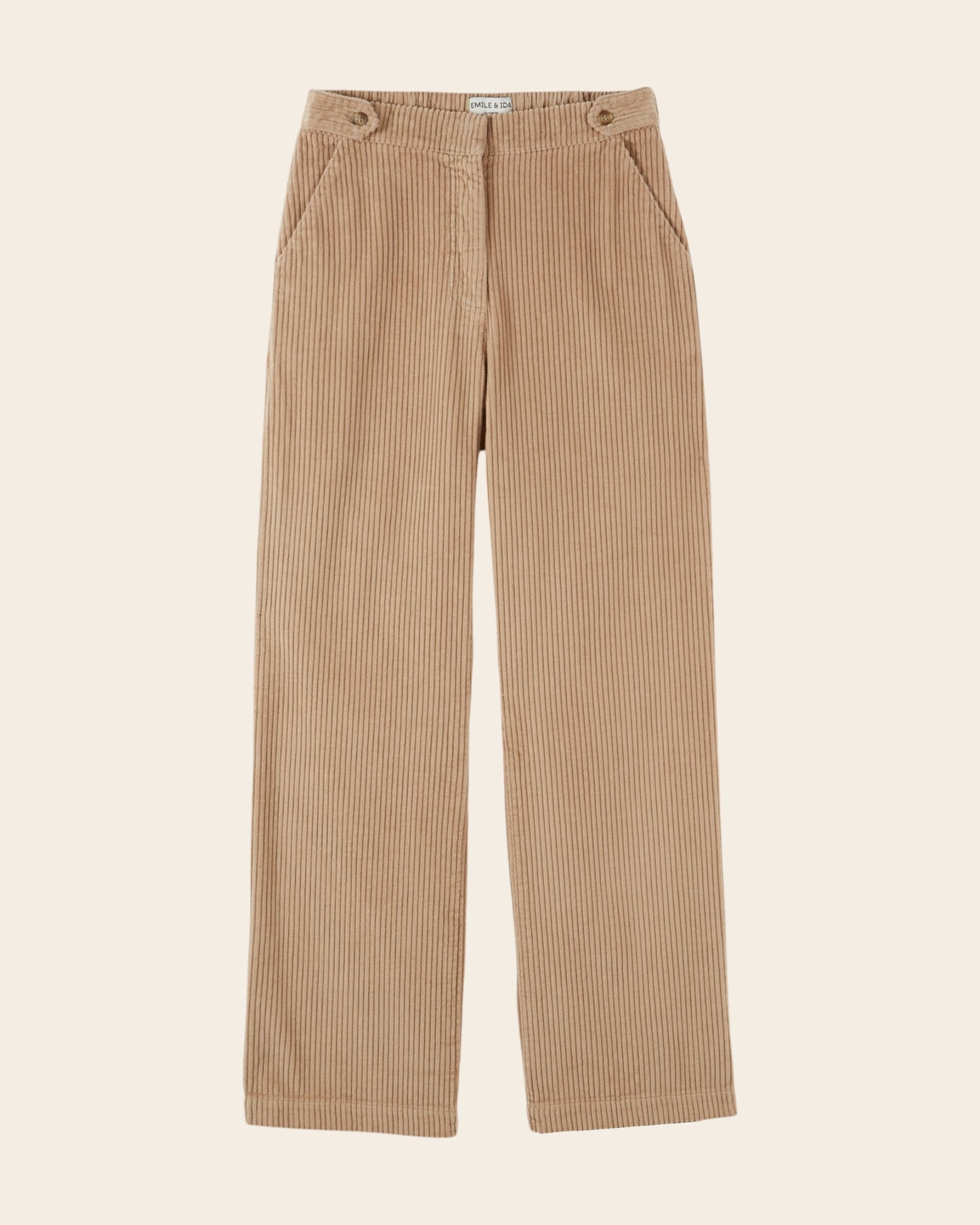 Pantalon - Velours cotelé beige