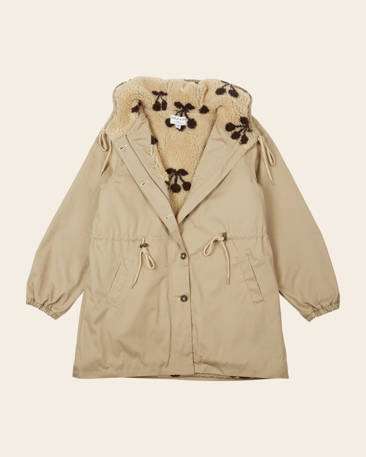 Parka - Doublée moumoute beige