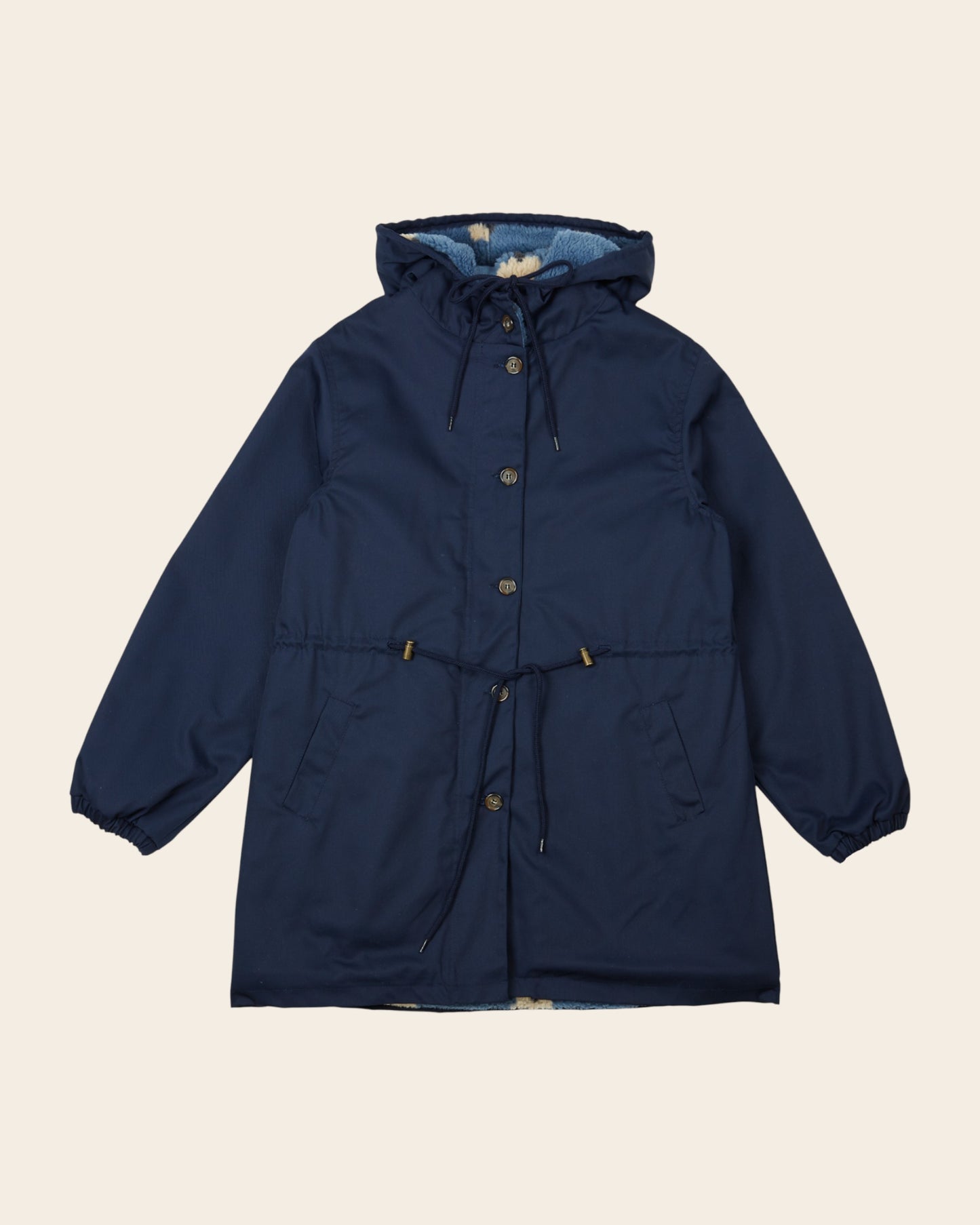 Parka - Doublée moumoute marine