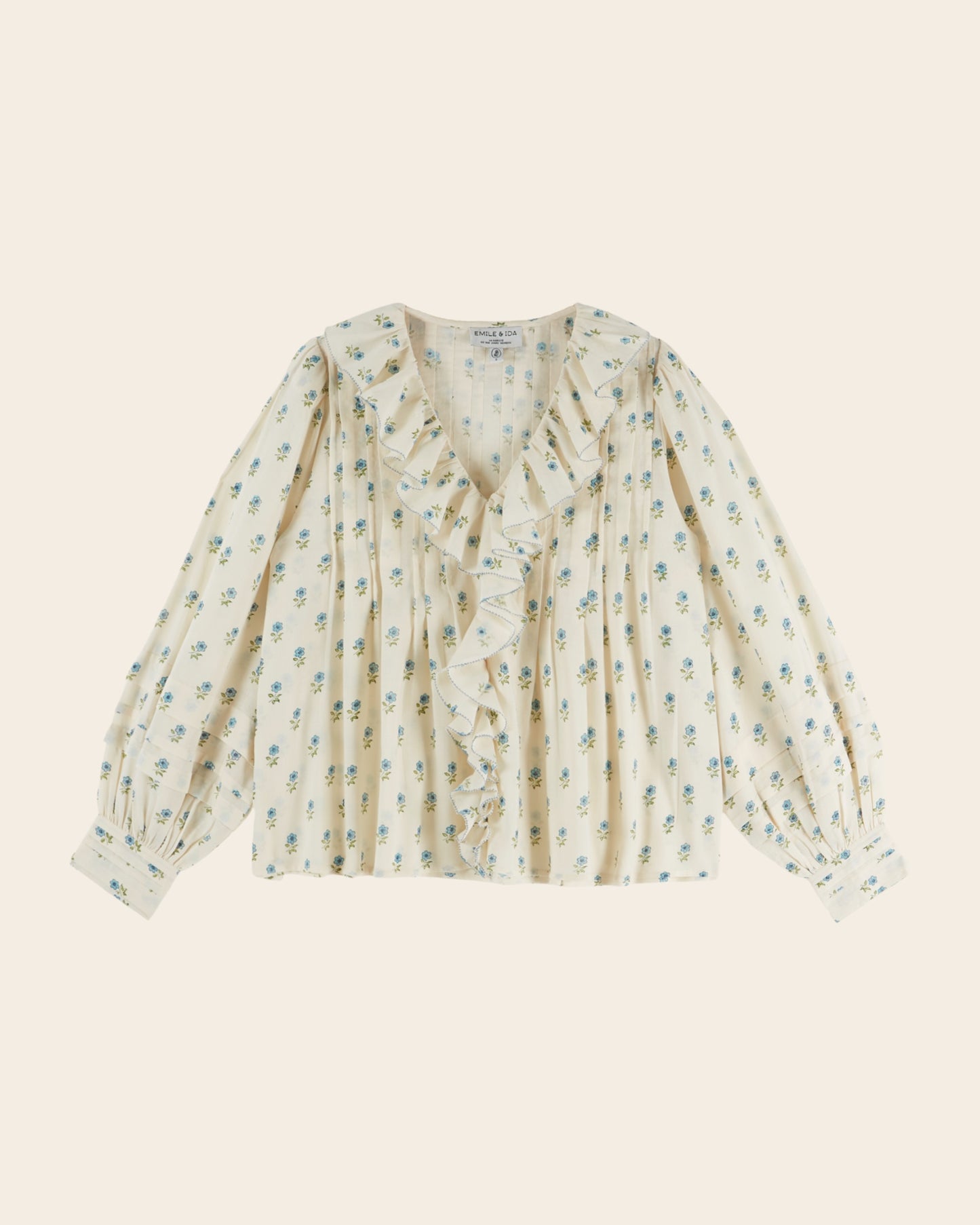 Blouse - Fleurie khadi écru