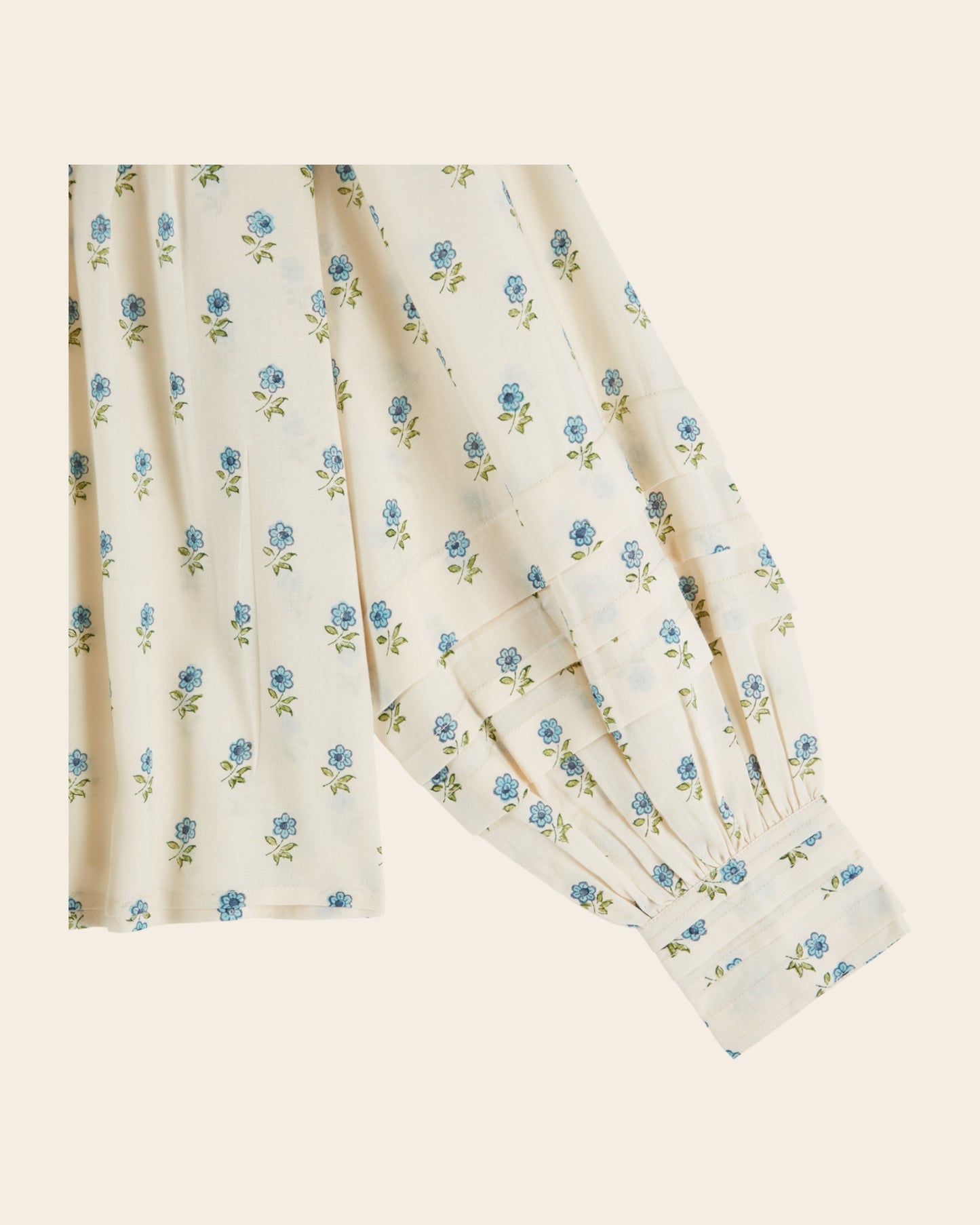 Blouse - Fleurie khadi écru