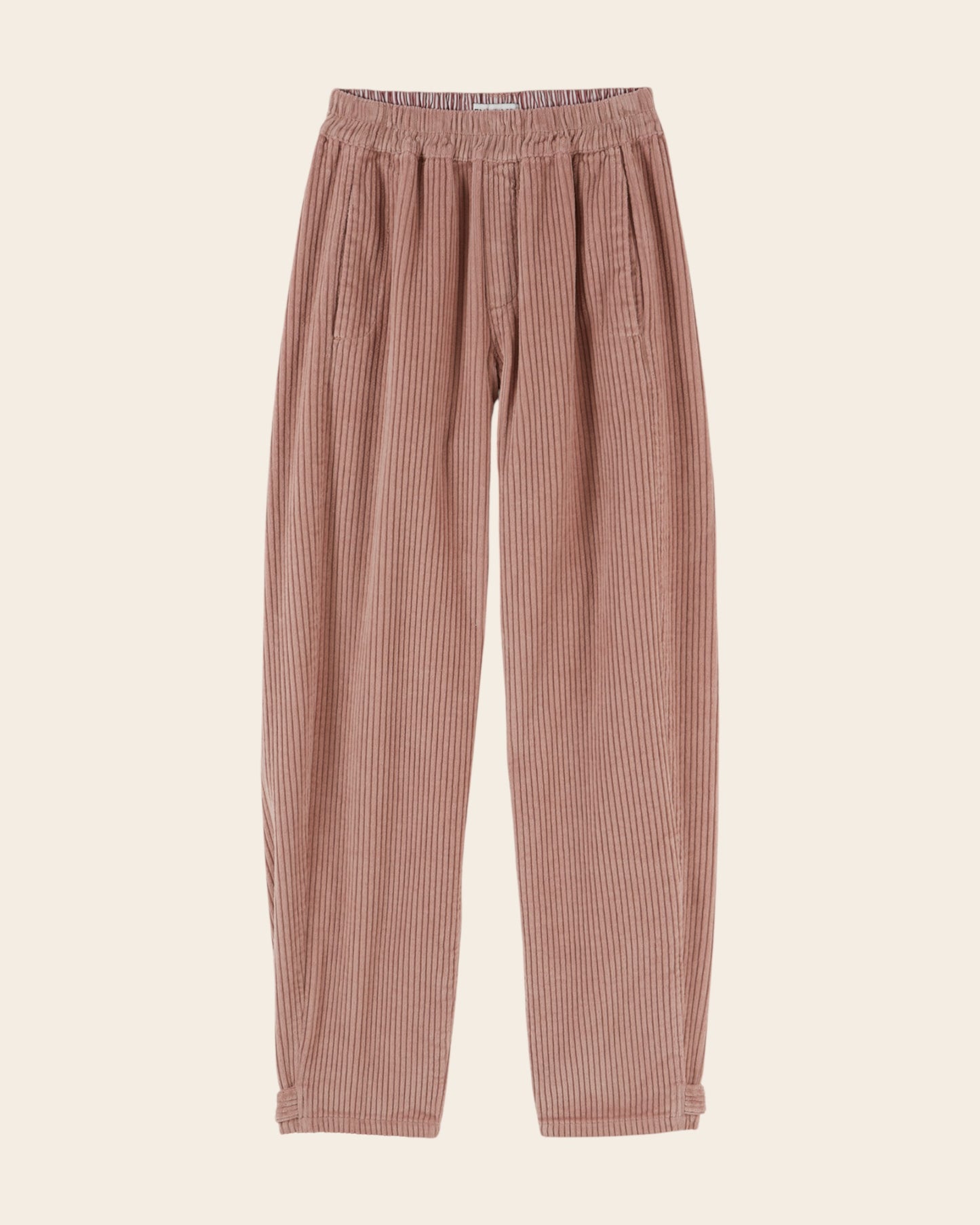 Pantalon jogger - Velours cotelé vieux rose