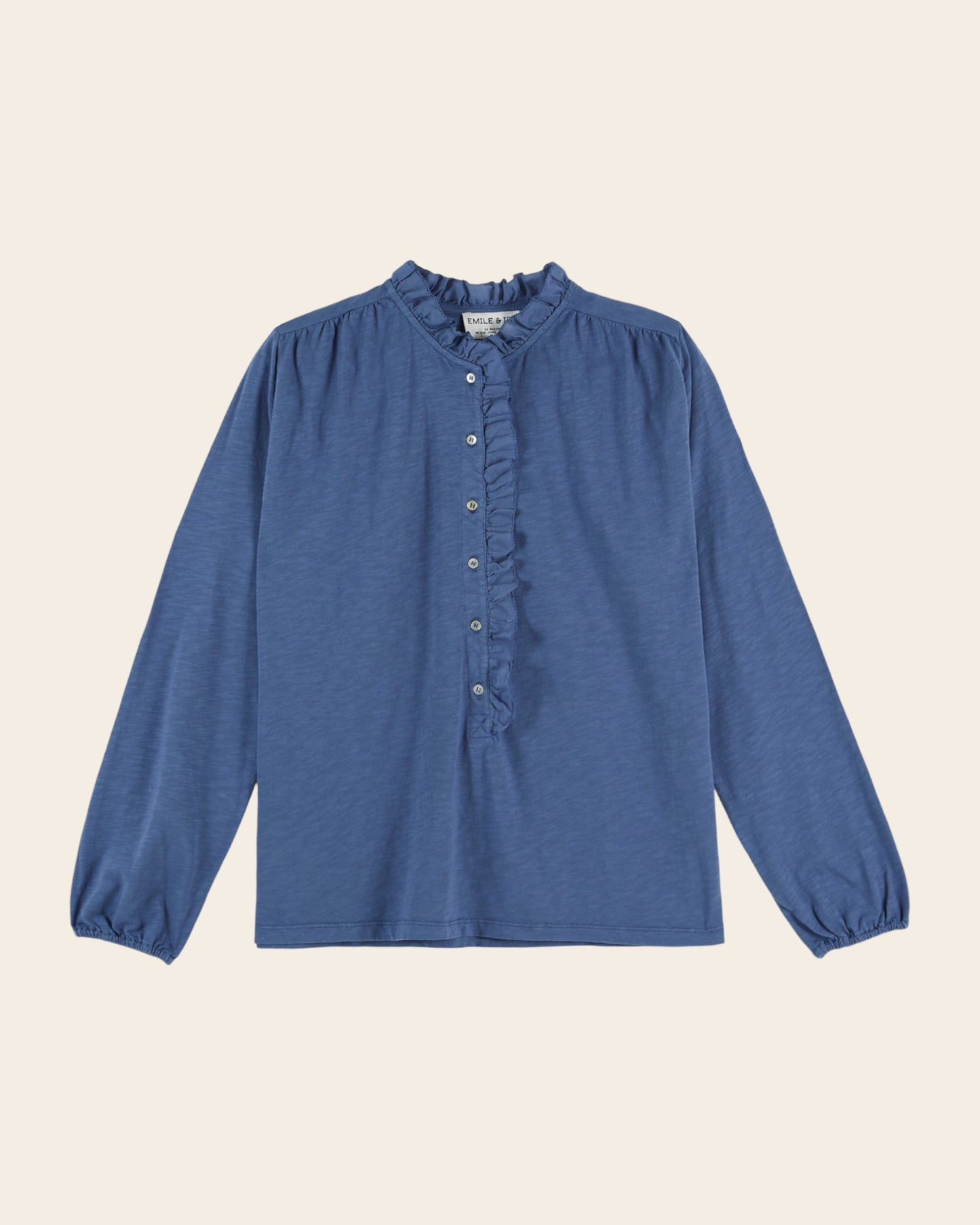 T-shirt manches longues - Volanté bleu