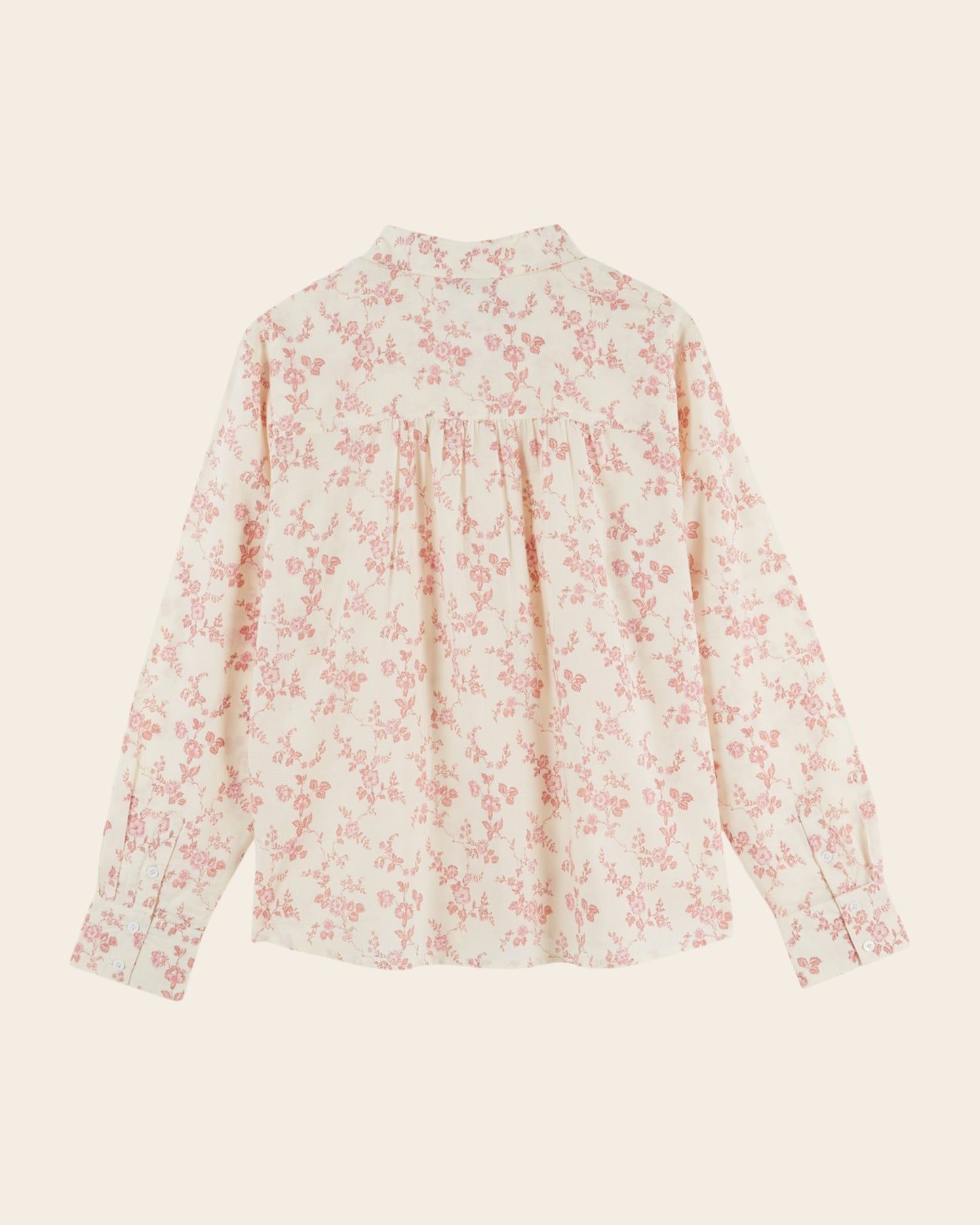 Chemise - Fleurie écru et rose