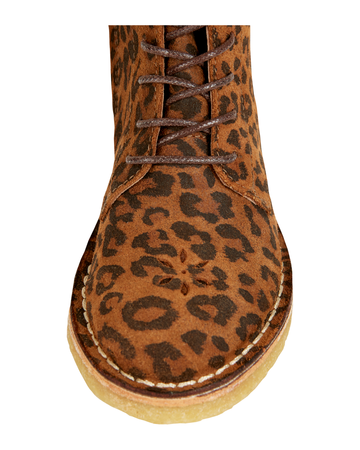 Boots à lacets - Cuir léopard brun