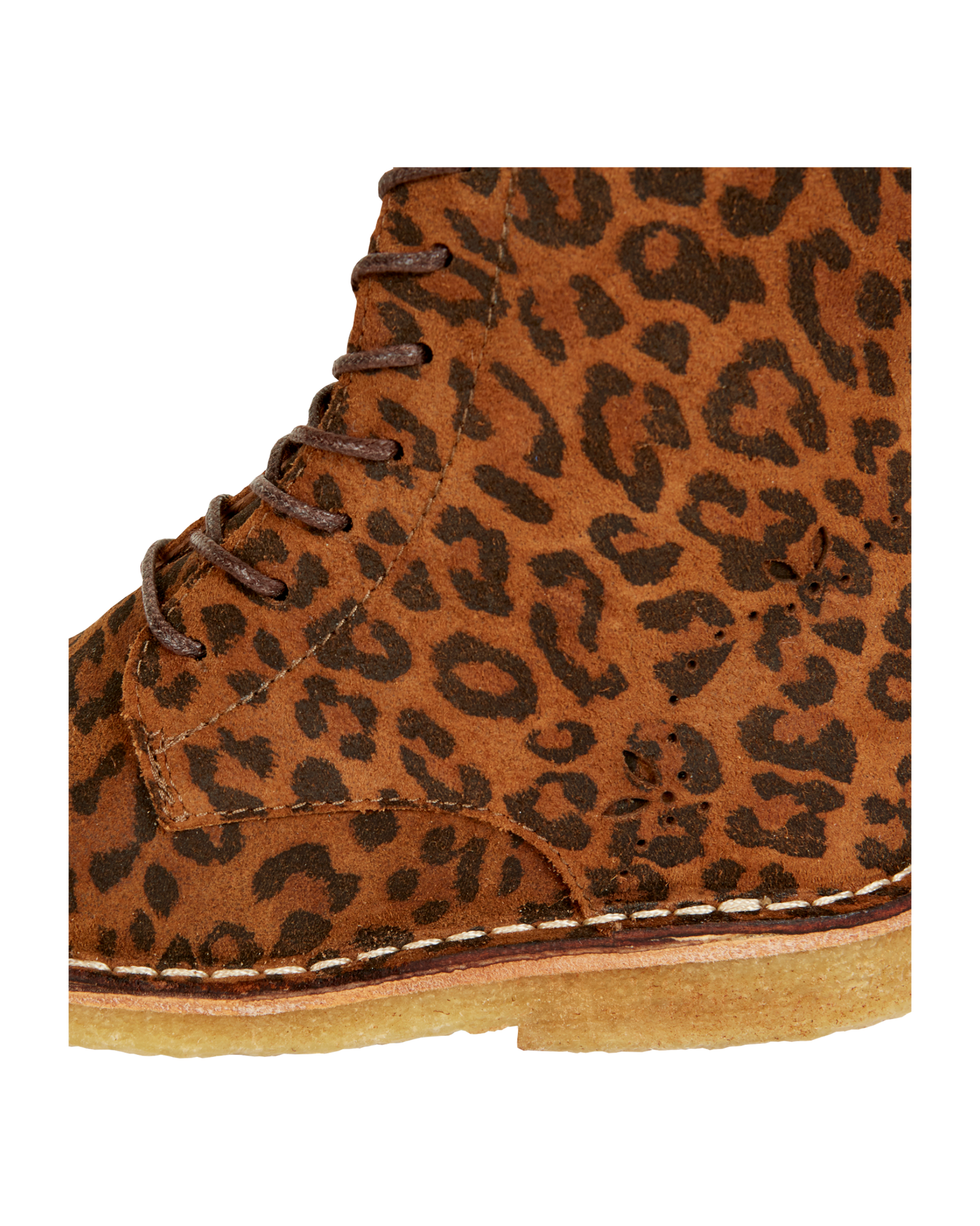 Boots à lacets - Cuir léopard brun