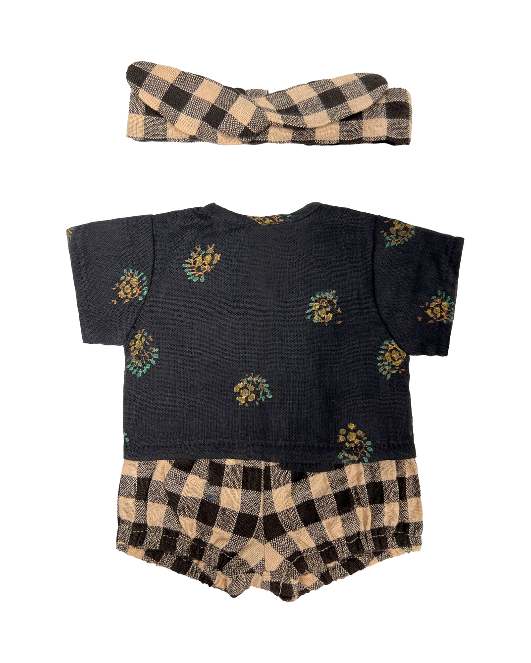 Tenue poupée - Bloomer vichy café