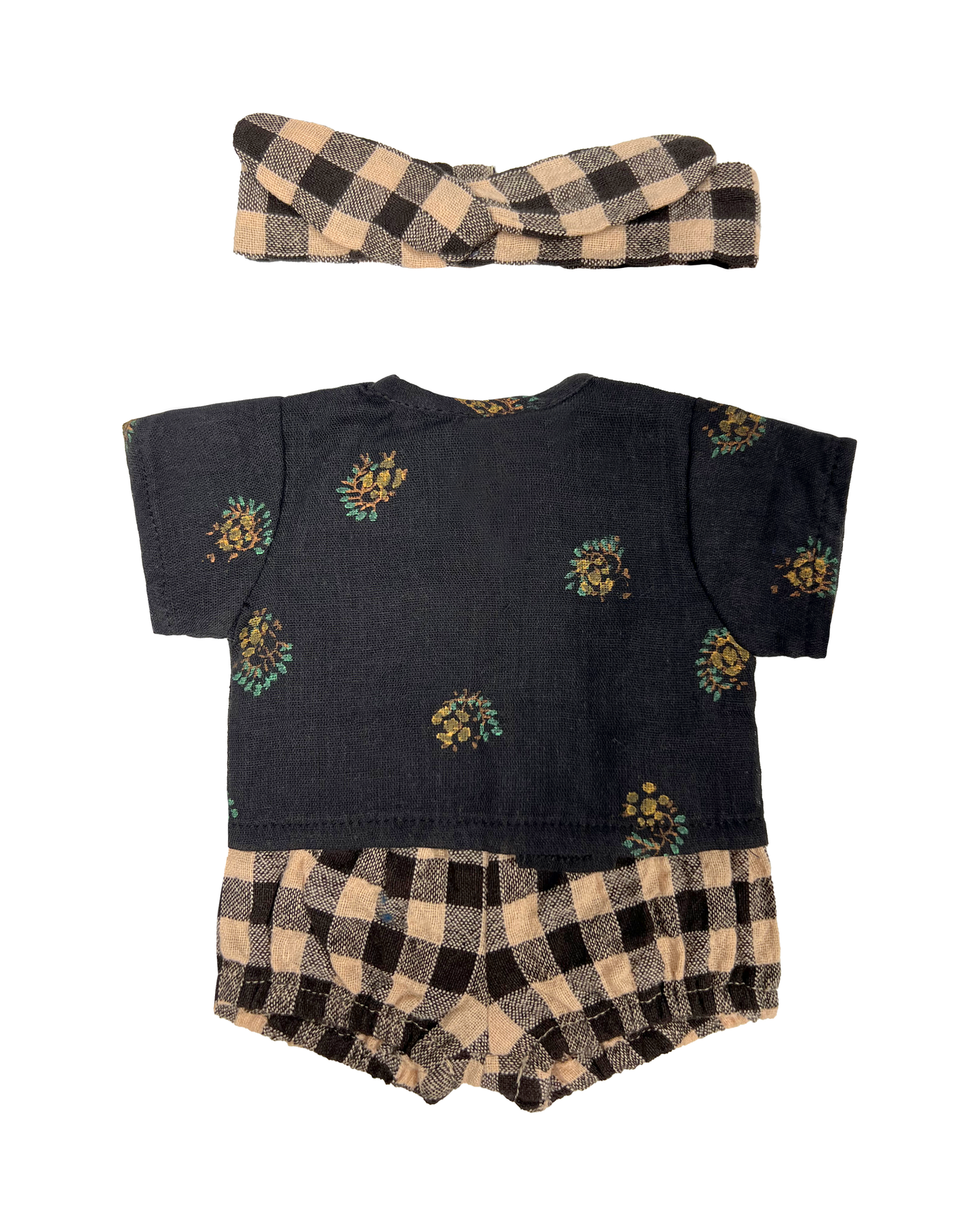 Tenue poupée - Bloomer vichy café