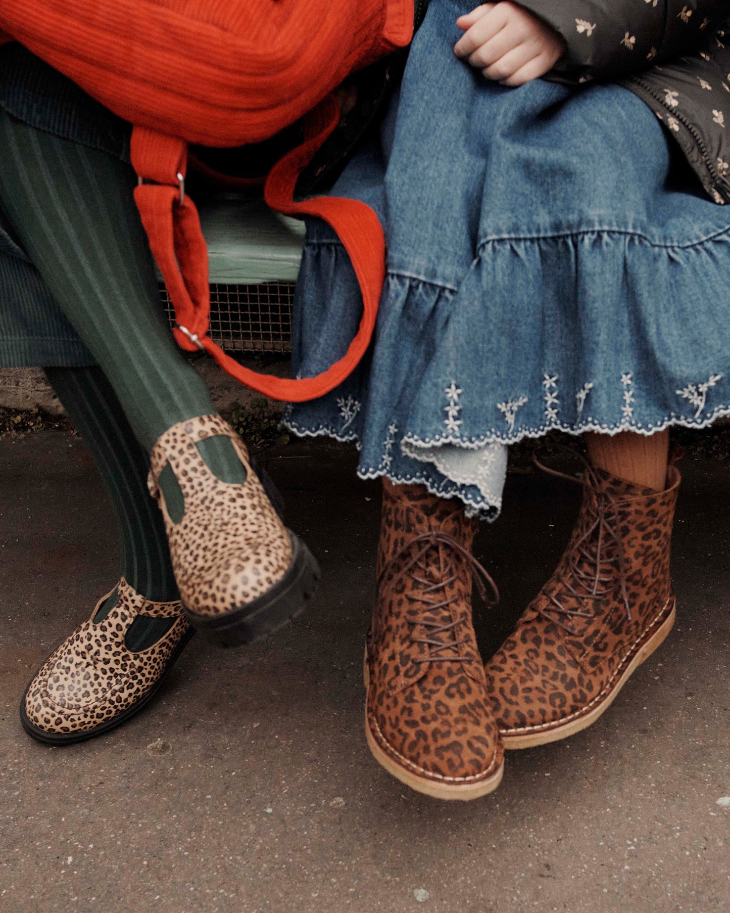 Boots à lacets - Cuir léopard brun