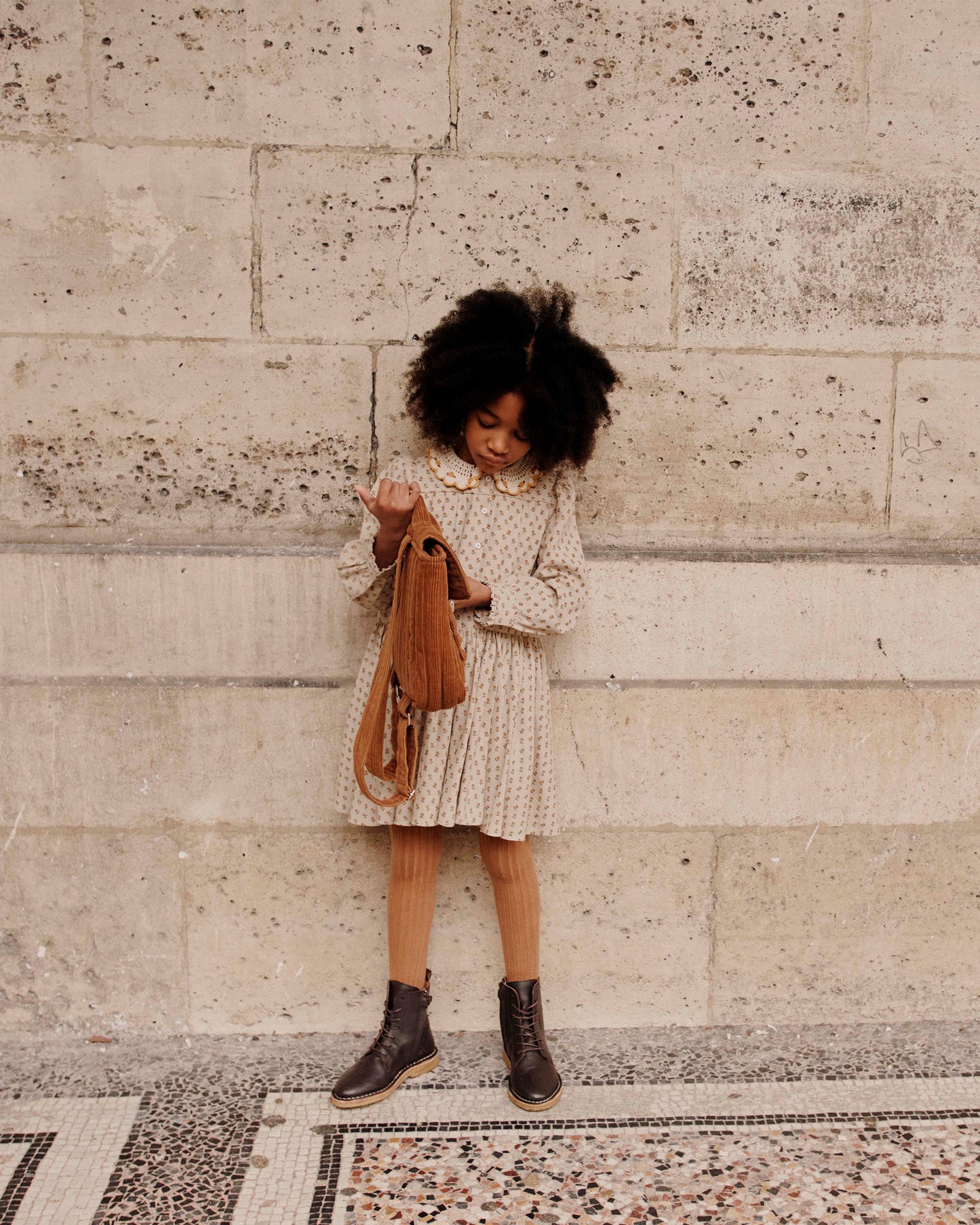 Cocoa leather lace-up boots